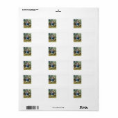 Weihnachten, Weihnachtsfeiertag, Gebäude Spielzeug Adressaufkleber (Vorne)