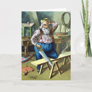 Weihnachten, Weihnachtsfeiertag, Gebäude Spielzeug Feiertagskarte