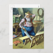 Weihnachten, Weihnachtsfeiertag, Gebäude Spielzeug Feiertagspostkarte (Vorne/Hinten)