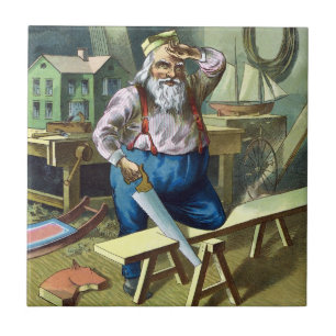 Weihnachten, Weihnachtsfeiertag, Gebäude Spielzeug Fliese