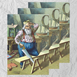 Weihnachten, Weihnachtsfeiertag, Gebäude Spielzeug Geschenkpapier Set