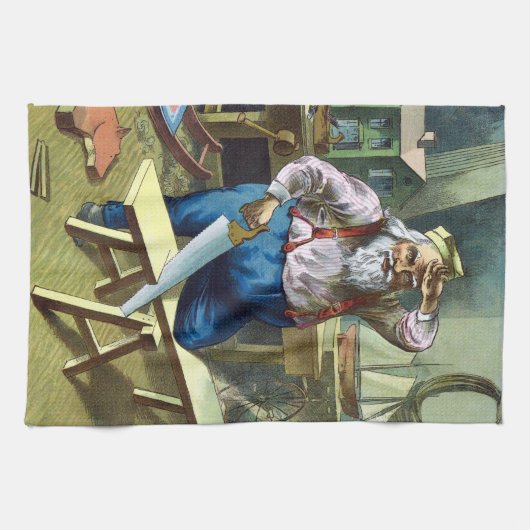 Weihnachten, Weihnachtsfeiertag, Gebäude Spielzeug Geschirrtuch (Horizontal)