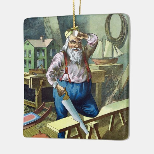 Weihnachten, Weihnachtsfeiertag, Gebäude Spielzeug Keramikornament (Links)