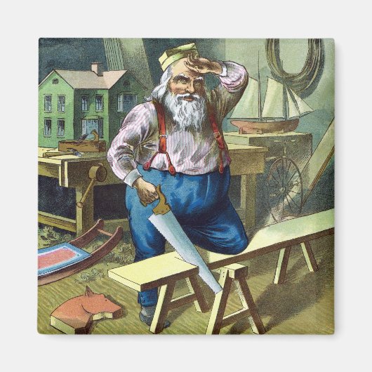 Weihnachten, Weihnachtsfeiertag, Gebäude Spielzeug Magnet (Vorne)