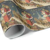 Weihnachten Weihnachtsfeiertag gekachelt Geschenkpapier (Rolleneckpunkt)