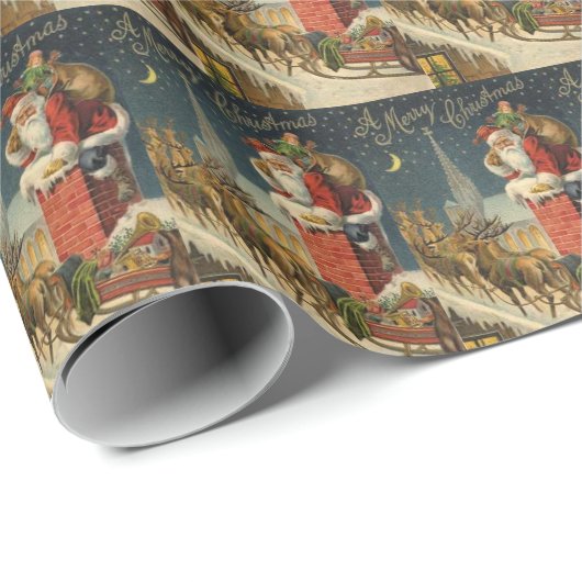 Weihnachten Weihnachtsfeiertag gekachelt Geschenkpapier (Rolleneckpunkt)