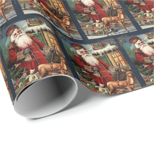 Weihnachten Weihnachtsfeiertag gekachelt Geschenkpapier (Rolleneckpunkt)