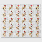 Weihnachten Weihnachtsfeiertag Hund Geschenkpapier (Flach)