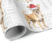 Weihnachten Weihnachtsfeiertag Hund Geschenkpapier (Rolleneckpunkt)