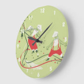 Weihnachten, Weihnachtsfeiertag, Koch mit Abendess Große Wanduhr (Winkel)