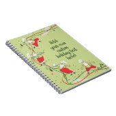 Weihnachten, Weihnachtsfeiertag, Koch mit Abendess Notizblock (Rechte Seite)