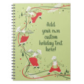 Weihnachten, Weihnachtsfeiertag, Koch mit Abendess Notizblock (Vorderseite)