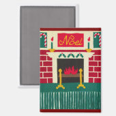 Weihnachten Weihnachtsfeuerplatz Künstlerische Cro Magnet (Vorderseite/Rückseite)
