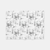 Weihnachten-WeihnachtsFleece-Decke Paris Joyeux Fleecedecke (Vorderseite (Horizontal))