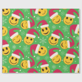 Weihnachten Weihnachtsgeschenk Lächeln Faces Muste Geschenkpapier (Flach)