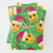 Weihnachten Weihnachtsgeschenk Lächeln Faces Muste Geschenkpapier Set (Beispiel)