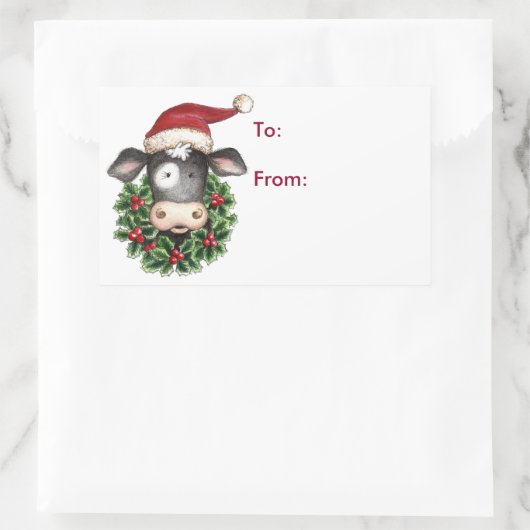 Weihnachten - Weihnachtsgeschenk Rechteckiger Aufkleber (Tasche)