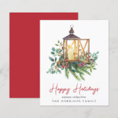 Weihnachten Weihnachtsgrün - Weihnachtskarte (Vorne/Hinten)