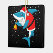 Weihnachten - Weihnachtshai Keramikornament (Links)
