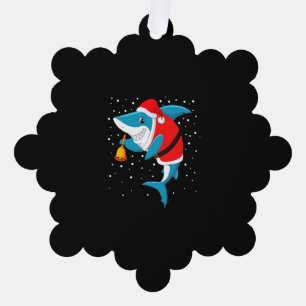 Weihnachten - Weihnachtshai - T - Shirt Ornament Karte