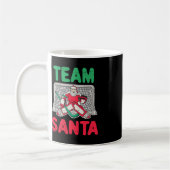 Weihnachten Weihnachtshockey Goaltender Goalie 2 Kaffeetasse (Links)