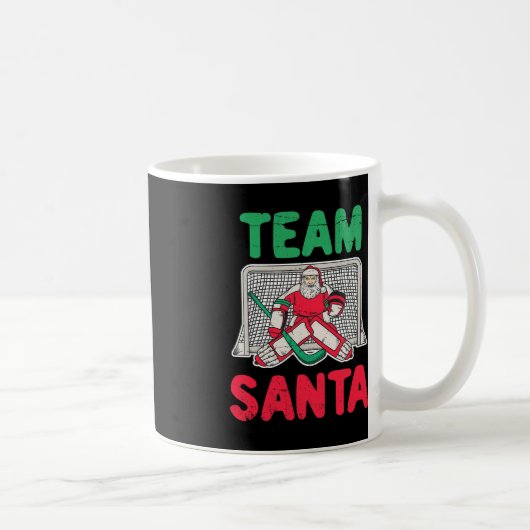 Weihnachten Weihnachtshockey Goaltender Goalie 2 Kaffeetasse (Rechts)