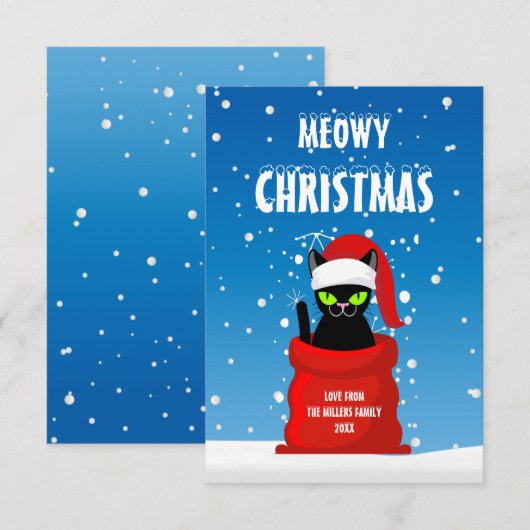 Weihnachten, Weihnachtskarte (Vorne/Hinten)