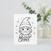 Weihnachten Weihnachtskinder-Färbung Postkarte (Stehend Vorderseite)