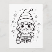 Weihnachten Weihnachtskinder-Färbung Postkarte (Vorderseite)