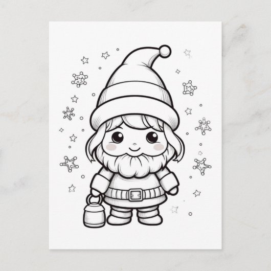 Weihnachten Weihnachtskinder-Färbung Postkarte (Vorderseite)