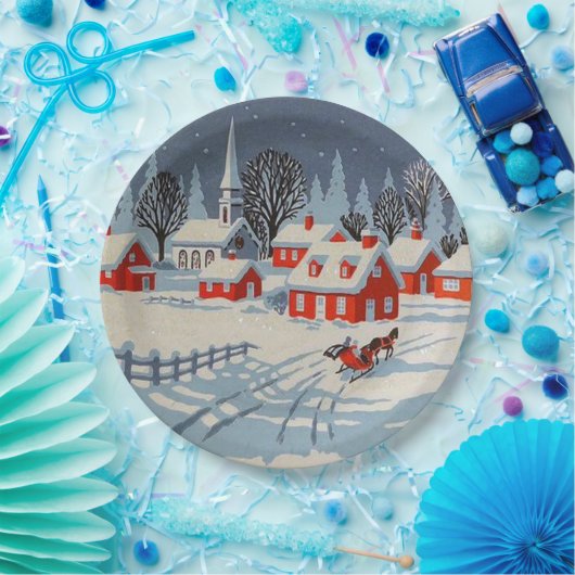 Weihnachten Weihnachtskirche Party Pappteller (Party)