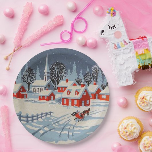 Weihnachten Weihnachtskirche Party Pappteller (Party)