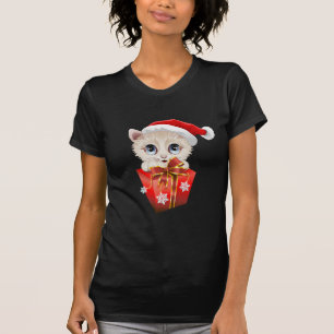 Weihnachten Weihnachtskitten mit Geschenk T-Shirt