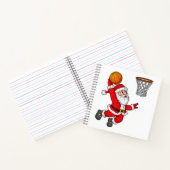 Weihnachten Weihnachtsklaus Dunka Basketball Funny Notizblock (Innenseite)