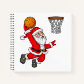 Weihnachten Weihnachtsklaus Dunka Basketball Funny Notizblock (Vorderseite)