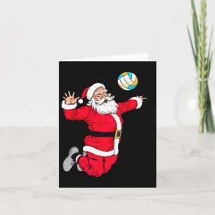 Weihnachten Weihnachtsklaus Dunking A Volleyball F Karte