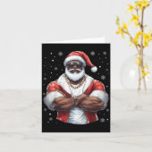 Weihnachten Weihnachtsklaus Xmas Cool Black Africa Karte (Gelbe Blume)
