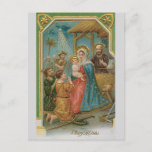 Weihnachten Weihnachtskrippe Christi Postkarte