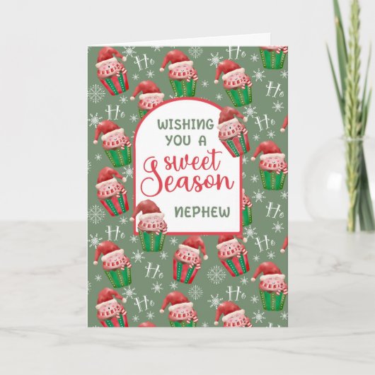 Weihnachten Weihnachtskuchen für Nephew Karte (Vorderseite)