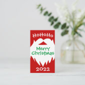 Weihnachten Weihnachtsmann 2022 Visitenkarte (Stehend Vorderseite)