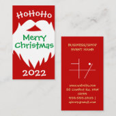 Weihnachten Weihnachtsmann 2022 Visitenkarte (Vorne/Hinten)