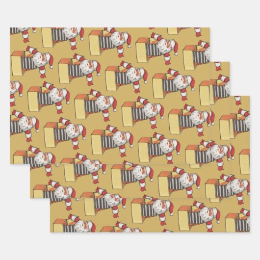 Weihnachten, Weihnachtsmann als Jack in der Schach Geschenkpapier Set (Set)