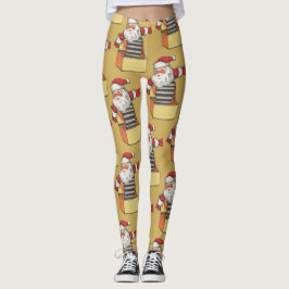 Weihnachten, Weihnachtsmann als Jack in der Schach Leggings
