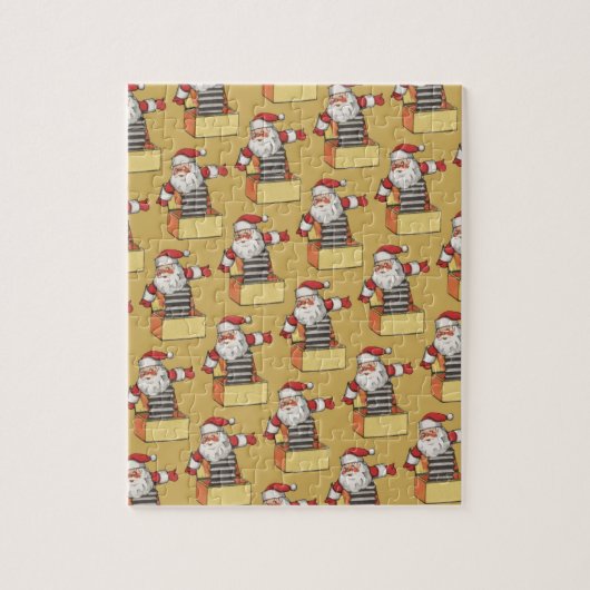 Weihnachten, Weihnachtsmann als Jack in der Schach Puzzle (Vertikal)