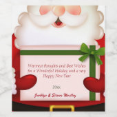 Weihnachten, Weihnachtsmann, Custom Weinetikett (Einzelnes Label)