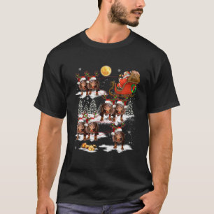 Weihnachten Weihnachtsmann Dackel Reiten T-Shirt