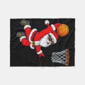 Weihnachten Weihnachtsmann Dunkel ein Sketteljunge Fleecedecke (Vorderseite (Horizontal))