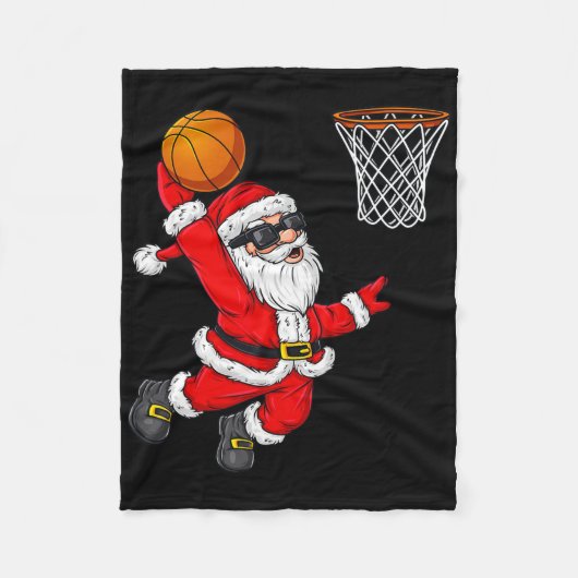 Weihnachten Weihnachtsmann Dunkel ein Sketteljunge Fleecedecke (Vorderseite)