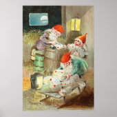 Weihnachten Weihnachtsmann Elf Gnome Geschenke Poster (Vorne)