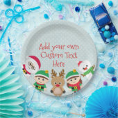 Weihnachten Weihnachtsmann, Elf, Schneemann, Pappteller (Party)